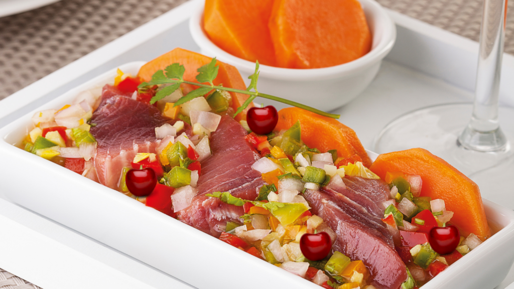 Ceviche de thon rouge aux cerises
